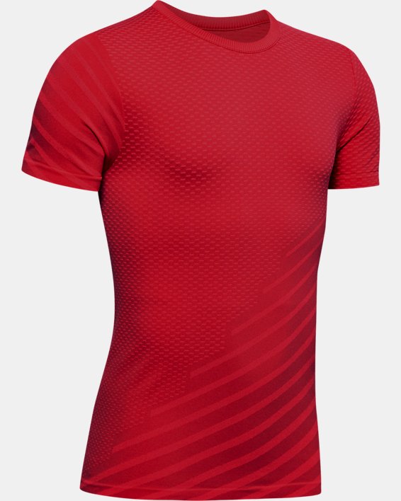 Boys' UA Seamless T-Shirt, Red, pdpMainDesktop image number 0